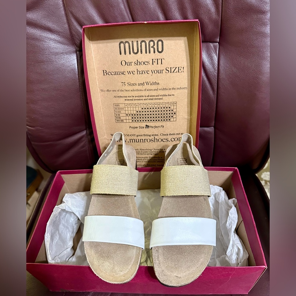 Murano Two-Tone Sandals in Cream and White